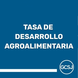 TASA DE DESARROLLO AGROALIMENTARIA.