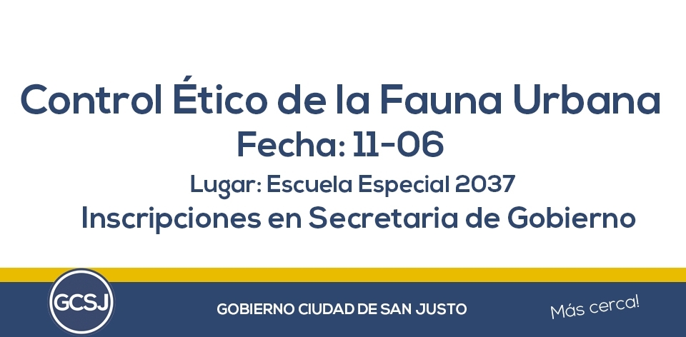 CONTROL ETICO DE LA FAUNA URBANA.