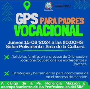 CHARLA TALLER: GPS VOCACIONAL...PARA PADRES.